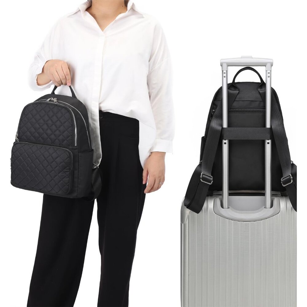 Durable Water-Resistant Backpack With Quilted Des… - image 6